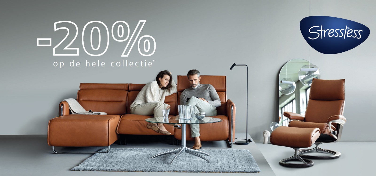 -20% korting op de hele collectie van Stressless